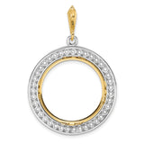 22 mm 14k Multi-Tone Gold coin bezel pendant for US $5 Liberty Head Half Eagle — additional image
