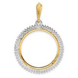 22 mm 14k Multi-Tone Gold coin bezel pendant for US $5 Liberty Head Half Eagle — additional image