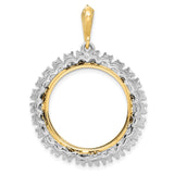 22 mm 14k Multi-Tone Gold coin bezel pendant for US $5 Liberty Head Half Eagle — additional image