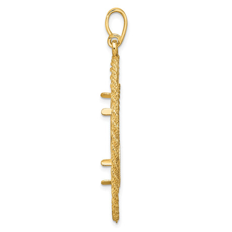 22 mm 14k Yellow Gold coin bezel pendant for US $5 Liberty Head Half Eagle — alternate view