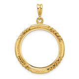 22 mm 14k Yellow Gold coin bezel pendant for US $5 Liberty Head Half Eagle — additional image