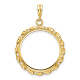 22 mm 14k Yellow Gold coin bezel pendant for US $5 Liberty Head Half Eagle — additional image