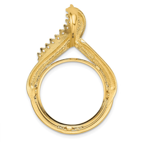 22 mm 14k Yellow Gold coin bezel pendant for US $5 Liberty Head Half Eagle — additional image