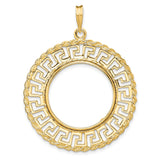 22 mm 14k Yellow Gold coin bezel pendant for US $5 Liberty Head Half Eagle