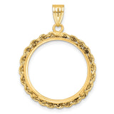 22 mm 14k Yellow Gold coin bezel pendant for US $5 Liberty Head Half Eagle — additional image