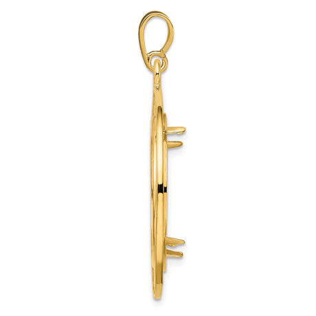 22 mm 14k Yellow Gold coin bezel pendant for US $5 Liberty Head Half Eagle — alternate view