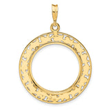 22 mm 14k Yellow Gold coin bezel pendant for US $5 Liberty Head Half Eagle — additional image