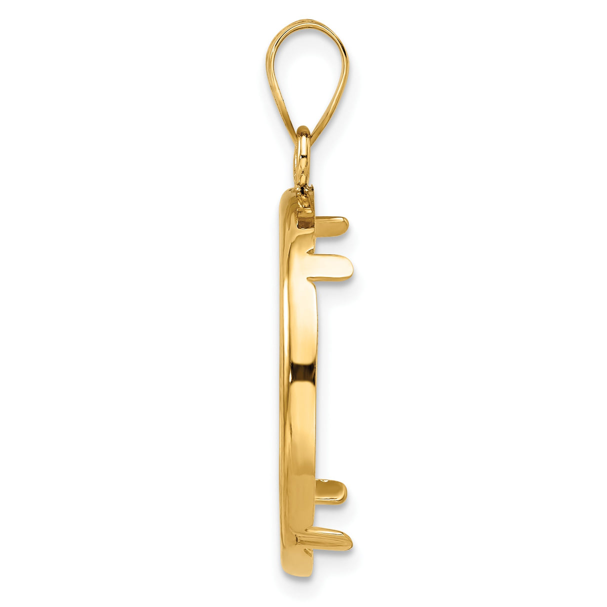22 mm 14k Yellow Gold coin bezel pendant for US $5 Liberty Head Half Eagle — alternate view