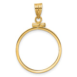 22 mm 14k Yellow Gold coin bezel pendant for US $5 Liberty Head Half Eagle — additional image