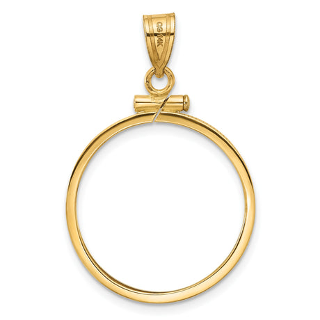 22 mm 14k Yellow Gold coin bezel pendant for US $5 Liberty Head Half Eagle — additional image