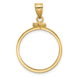 22 mm 14k Yellow Gold coin bezel pendant for US $5 Liberty Head Half Eagle