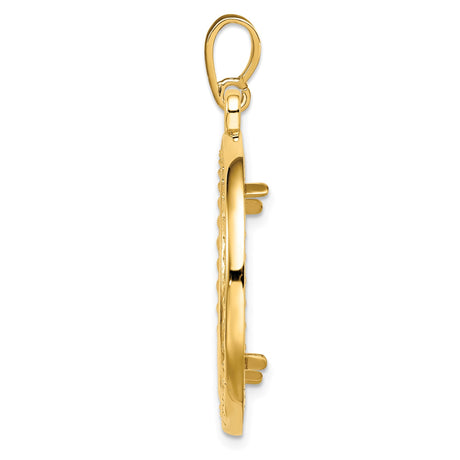 22 mm 14k Yellow Gold coin bezel pendant for US $5 Liberty Head Half Eagle — alternate view