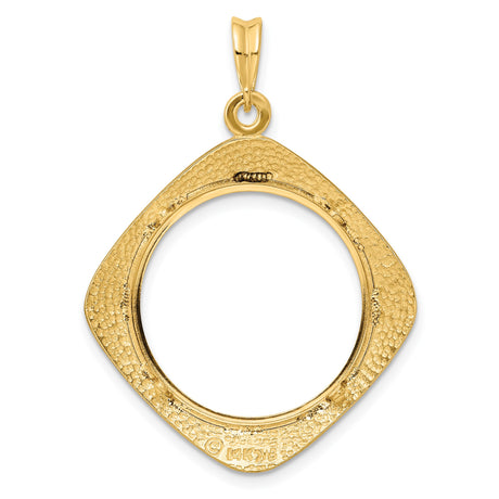 22 mm 14k Yellow Gold coin bezel pendant for US $5 Liberty Head Half Eagle — additional image