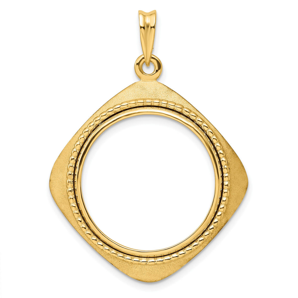 22 mm 14k Yellow Gold coin bezel pendant for US $5 Liberty Head Half Eagle