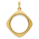 22 mm 14k Yellow Gold coin bezel pendant for US $5 Liberty Head Half Eagle