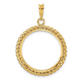 22 mm 14k Yellow Gold coin bezel pendant for US $5 Liberty Head Half Eagle — additional image