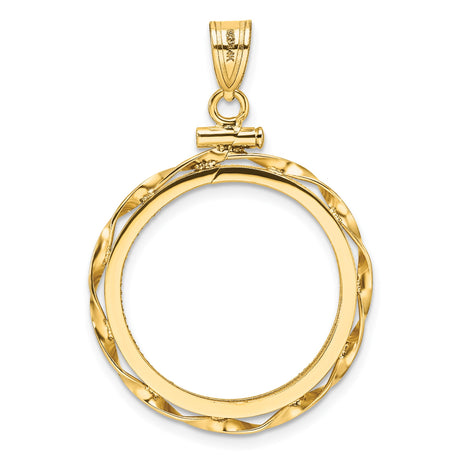 22 mm 14k Yellow Gold coin bezel pendant for US $5 Liberty Head Half Eagle — additional image