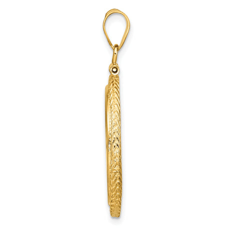 22 mm 14k Yellow Gold coin bezel pendant for US $5 Liberty Head Half Eagle — alternate view