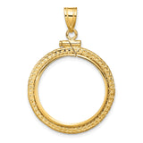22 mm 14k Yellow Gold coin bezel pendant for US $5 Liberty Head Half Eagle