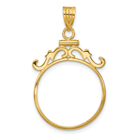 22 mm 14k Yellow Gold coin bezel pendant for US $5 Liberty Head Half Eagle — additional image