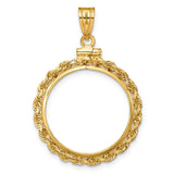 22 mm 14k Yellow Gold coin bezel pendant for US $5 Liberty Head Half Eagle — additional image