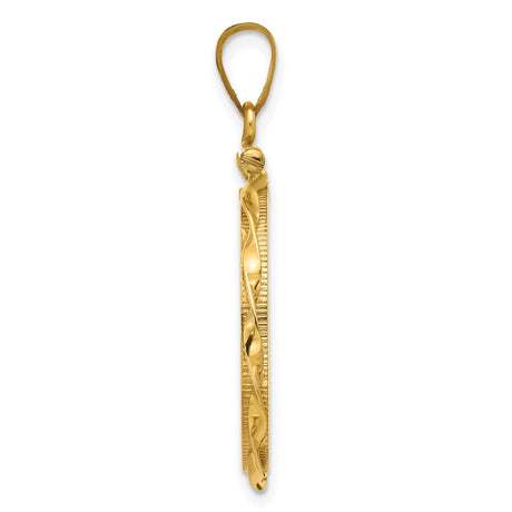 22 mm 14k Yellow Gold coin bezel pendant for US $5 Liberty Head Half Eagle — alternate view