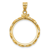 22 mm 14k Yellow Gold coin bezel pendant for US $5 Liberty Head Half Eagle — additional image