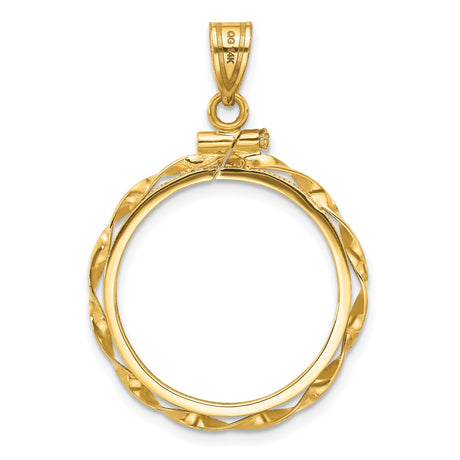 22 mm 14k Yellow Gold coin bezel pendant for US $5 Liberty Head Half Eagle — additional image