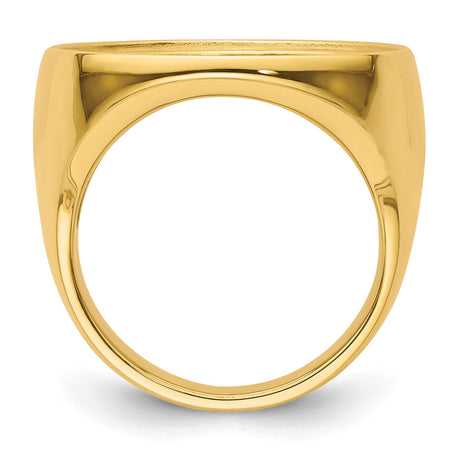 22 mm 14k Yellow Gold coin bezel ring for US $5 Liberty Head Half Eagle — alternate view