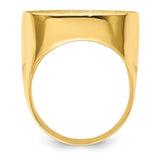 22 mm 14k Yellow Gold coin bezel ring for US $5 Liberty Head Half Eagle — alternate view