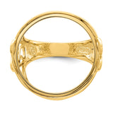 22 mm 14k Yellow Gold coin bezel ring for US $5 Liberty Head Half Eagle — additional image