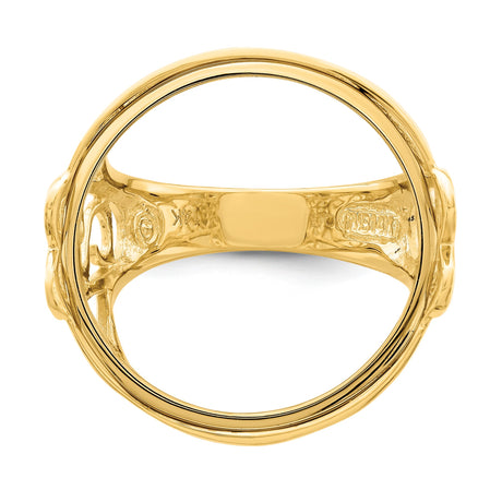 22 mm 14k Yellow Gold coin bezel ring for US $5 Liberty Head Half Eagle — additional image