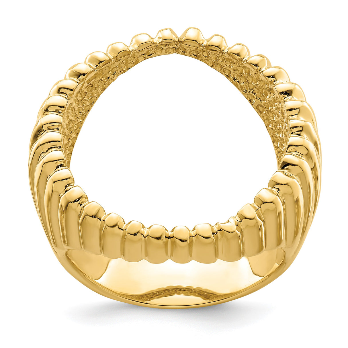 22 mm 14k Yellow Gold coin bezel ring for US $5 Liberty Head Half Eagle — additional image