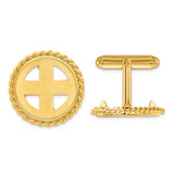 18 mm 14k Yellow Gold coin bezel cuff links for US $2.50 Liberty Head Quarter Eagle