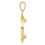 18 mm 14k Yellow Gold coin bezel pendant for US $2.50 Liberty Head Quarter Eagle — alternate view
