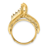 18 mm 14k Yellow Gold coin bezel pendant for US $2.50 Liberty Head Quarter Eagle — additional image