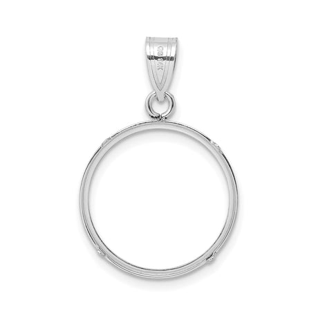 18 mm 14k White Gold coin bezel pendant for US $2.50 Liberty Head Quarter Eagle — additional image