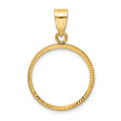 18 mm 14k Yellow Gold coin bezel pendant for US $2.50 Liberty Head Quarter Eagle