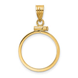 18 mm 14k Yellow Gold coin bezel pendant for US $2.50 Liberty Head Quarter Eagle — additional image