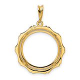 18 mm 14k Yellow Gold coin bezel pendant for US $2.50 Liberty Head Quarter Eagle — additional image