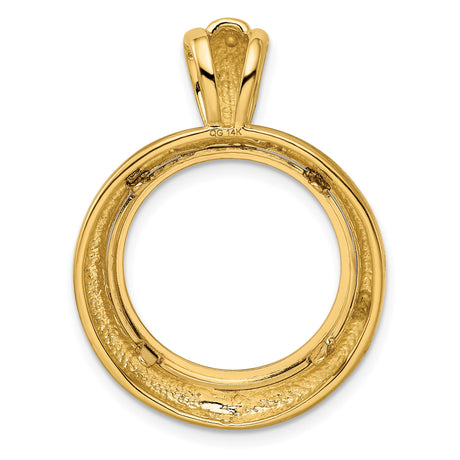18 mm 14k Yellow Gold coin bezel pendant for US $2.50 Liberty Head Quarter Eagle — additional image