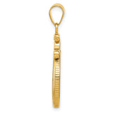 18 mm 14k Yellow Gold coin bezel pendant for US $2.50 Liberty Head Quarter Eagle — alternate view
