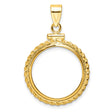 18 mm 14k Yellow Gold coin bezel pendant for US $2.50 Liberty Head Quarter Eagle