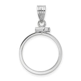 18 mm 14k White Gold coin bezel pendant for US $2.50 Liberty Head Quarter Eagle — additional image