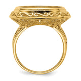 18 mm 14k Yellow Gold coin bezel ring for US $2.50 Liberty Head Quarter Eagle — alternate view