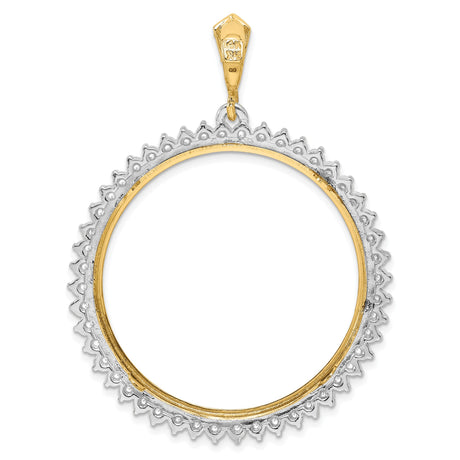 34 mm 14k Multi-Tone Gold coin bezel pendant for US $20 Saint Gaudens Double Eagle — additional image