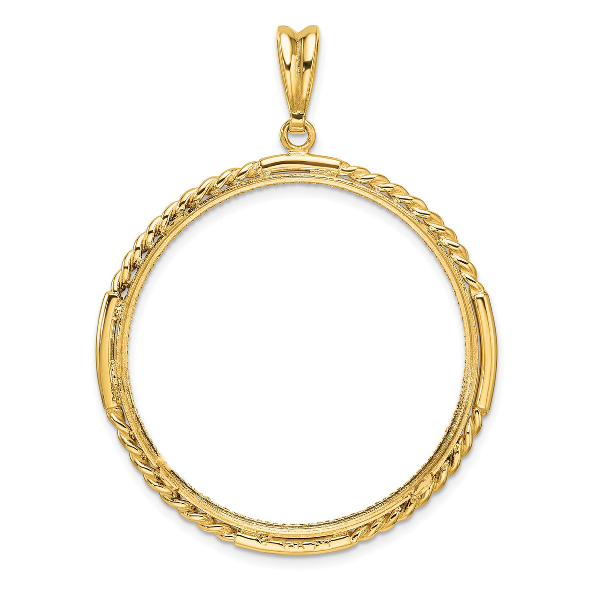 34 mm 14k Yellow Gold coin bezel pendant for US $20 Saint Gaudens Double Eagle — additional image