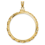 34 mm 14k Yellow Gold coin bezel pendant for US $20 Saint Gaudens Double Eagle