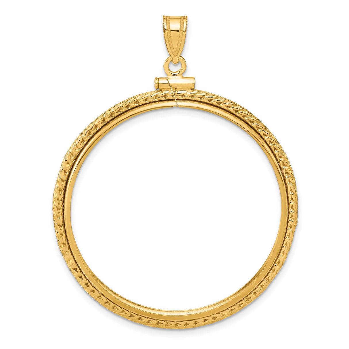 34 mm 14k Yellow Gold coin bezel pendant for US $20 Saint Gaudens Double Eagle