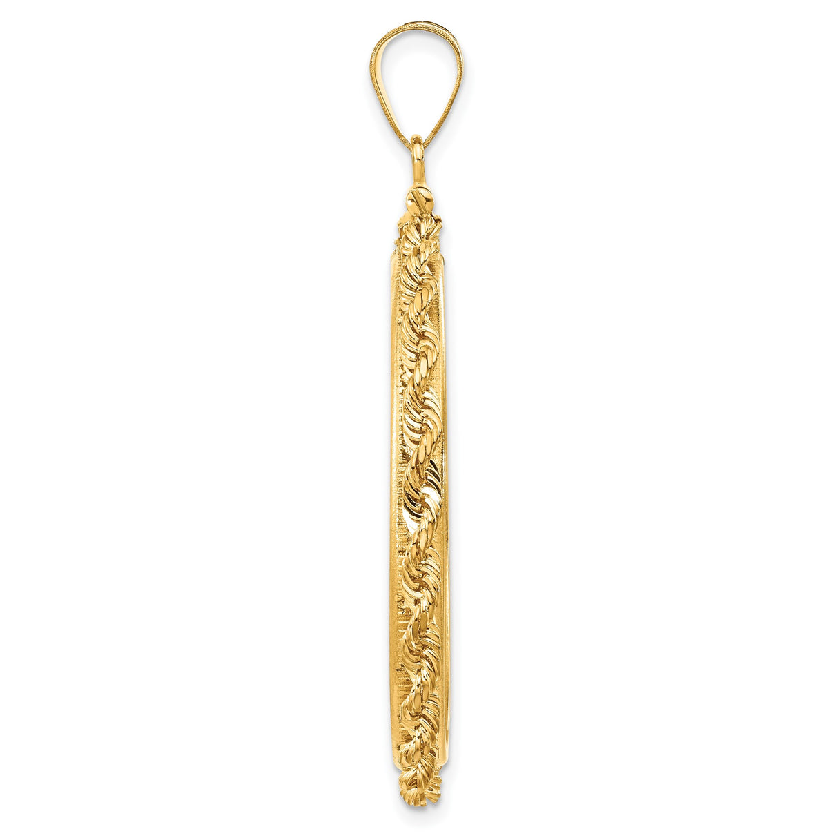 34 mm 14k Yellow Gold coin bezel pendant for US $20 Saint Gaudens Double Eagle — alternate view